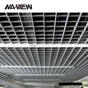 Modern Open Cell Aluminum Office Suspended Ceiling Tiles Waterproof Soundproof and Fireproof <strong>Metal</strong> Grille <strong>Grid</strong> - Product Image 3