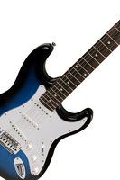 Guitare électrique à manche en érable pour débutant 6 cordes style ST avec corps en fibre de carbone kit de guitare électrique de couleur personnalisée vente en gros bon marché