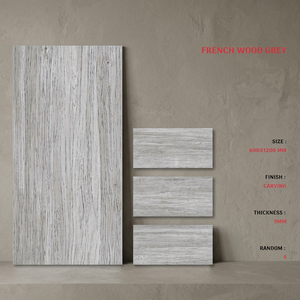 Azulejos de Porcelana Fuma con Textura de Piedra Gris, 60x120cm, Acabado Brillante para Paredes y Pisos Contemporáneos - Product Image 3