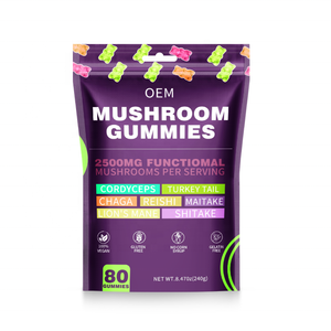 Fabricante de Suplementos de Marca Privada, Gomitas Veganas Orgánicas con Hongos, Bajo MOQ, Lanzamiento Rápido, Personalización Flexible, Suministro OEM/ODM - Product Image 1