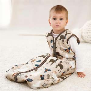 Gigoteuse légère en coton pour bébé et tout-petit, fermeture éclair bidirectionnelle, 6-12 mois, couverture portable - Product Image 1