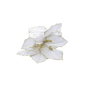 FLOR CREAM CON TALLO CORTO Y DETALLES EN DORADO - Product Image 1