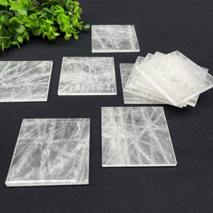 Losas de Cristal de Cuarzo Natural Pulido Personalizado, Baldosas de Piedra de Cristal Transparente para Decoración - Product Image 6