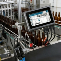 Imprimante jet d'encre thermique en ligne DOCOD T200E de haute précision pour le codage de la date sur les bouteilles de produits pour bébés