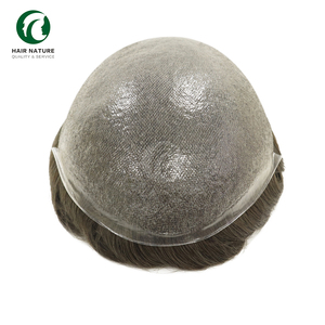 Toupee Super Sottile 0.02-0.03mm con Attaccatura Invisibile NG per Uomini, Base Full PU, Sistema di Capelli Umani Indiani con Densità del 90% - Product Image 5