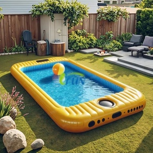 Sofá Inflable Gigante de PVC para Piscina con Rejilla Refrigerada para Hielo, Lona de 4*4m, para Interiores y Exteriores, Salón Suave, Deporte de Verano, para 10+ Personas - Product Image 6