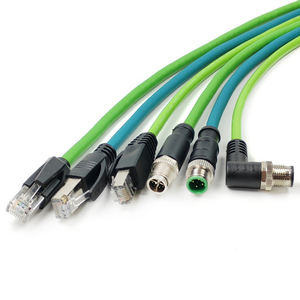 Maßgefertigter M12 Profibus Industrieller EtherCAT Ethernet X-Coded D-Coded 4-Pin 8-Pin Steckverbinder D RJ45 Cat5e Cat6a Flexibles Schleppkabel - Product Image 1