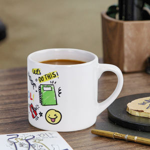 Personalisierbare, Umweltfreundliche und Langlebige Weiße Kaffeetasse aus Keramik, 6 oz, mit Sublimationsdruck für Werbe-Trinkgefäße - Product Image 2