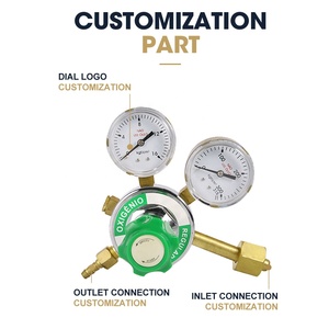 Regolatore di pressione per saldatura/taglio di ossigeno industriale di tipo brasiliano completamente in ottone con CGA540 o connessione di ingresso personalizzata - Product Image 3