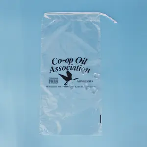 Good Quality Drawstring Ice Bag 8lb /10lb Clear Plastic Ice Cube Packaging Bags