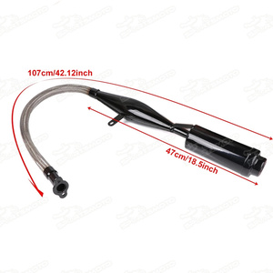 Silenciador de tubo de escape con manguera suave para motocicleta, Motor de Gas motorizado de 80cc - Product Image 5