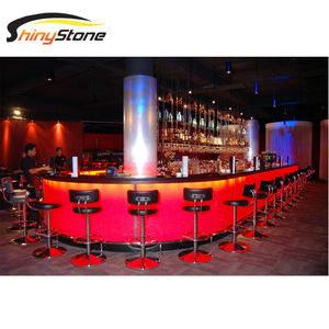 Comptoir de bar en verre et pierre artificielle avec design rétroéclairé <span class=keywords><strong>Lumia</strong></span> - Product Image 4