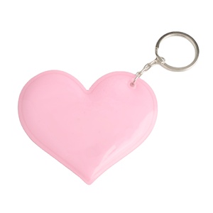 OEM Custom PVC Plastic Key Chains Cute Pink Heart Puff Keychain Women's Bag Pendant Accessory Girls' Gift