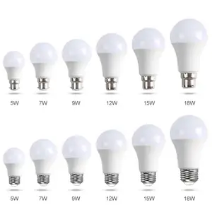 A60 E27 Led Lamp CE ROHS ERP 220V Energy Saving No Flicker Light Bulb Raw Material Dimmable 5W 7W 9W 12W 15W 18W 24W E27 Led Bulb Lamp For Home