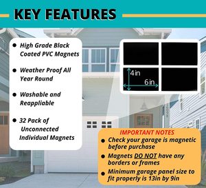 32 Pezzi di <span class=keywords><strong>Finestre</strong></span> Verticali Scorrevoli Magnetiche per Garage con Telaio in Acciaio e Design a Persiana - Product Image 4