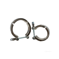 Colliers de serrage rapides pour tuyau d'échappement en forme de V avec bande en V en acier inoxydable galvanisé SS 304 pour turbo