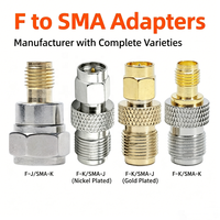 Adaptateur coaxial SMA vers F de haute qualité, connecteur RF mâle-femelle droit tout en cuivre pour radios, antennes et amplificateurs