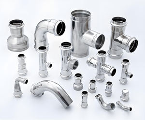 נירוסטה 304/316l dvgw v-פרופיל אינסטלציה הפחתת טי dn15/20/25/32/40 - Product Image 1