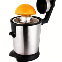 Presse-agrumes électrique portable en acier inoxydable avec levier pour oranges, citrons, pamplemousses, sans BPA, facile à nettoyer, pour usage domestique