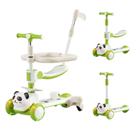Trottinette pliable 5 en 1 pour enfants avec roues lumineuses, haut-parleur musical, pour enfants de 1 à 12 ans, jouet à roulettes pour tout-petits