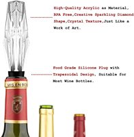 Bec verseur de bouteille en forme de diamant étincelant diffuseur aérateur de vin verseur