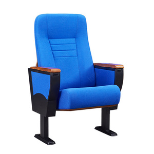 Sillas de teatro Manwa Expo HB672 en color azul palisandro con reposabrazos para auditorios y salas de conferencias - Product Image 5