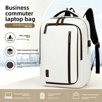 Sac à dos de voyage professionnel extensible en tissu Oxford grande capacité avec fermeture éclair, léger, pour ordinateur portable, idéal pour les voyages et l'usage quotidien
