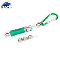 Pointeur laser 3 en 1 Mini lampe torche de poche LED UV porte-clés avec mousqueton