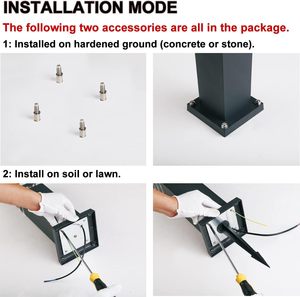 Luci di percorso nero E26 percorso paesaggio esterno passaruota in alluminio pressofuso illuminazione moderna laterale IP65 impermeabile Patio portico - Product Image 6