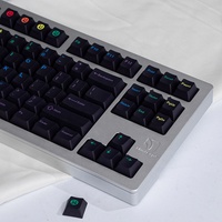 PBT 129 Keys Cherry Profile GMK Clone Midnight Rainbow Gradient Keycaps for MX Switch 87/96/104 Mechanical Keyboard