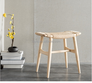 Wholesale Cheap Stackable Counter Height <strong>Foot</strong> <strong>Rattan</strong> Nordic Modern Wooden Kitchen Step Ottoman <strong>Stool</strong> - Product Image 1