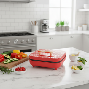 Mitcmolard Piastra Elettrica Multifunzione per Crepes e Pancake, Modello 2026 di Tendenza, con Riscaldamento Bilaterale e Antiaderente, Ideale anche per <span class=keywords><strong>Pizza</strong></span> - Product Image 1