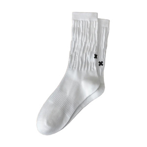 Crew Socks Men Cotton Mid-Calf Embroidered Geometric Pattern Sweat Absorbing Anti Bacterial Youth Casual Socks - Product Image 5