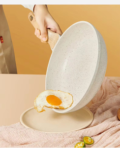 Juego de Utensilios de Cocina de Cerámica de Lujo, Duradero, Ecológico, de Alta Calidad, 4 Piezas, con Tapa de Vidrio, Mangos de Madera, Apto para <span class=keywords><strong>Horno</strong></span>, Antiadherente - Product Image 5