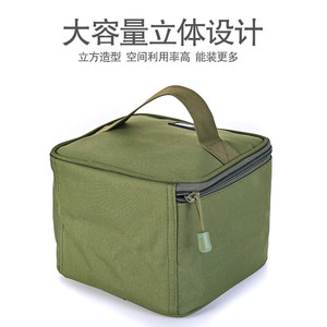Sac de pêche portable Cube, vert armée, résistant aux éclaboussures, avec poignée supérieure, multi-usages, pour ranger les accessoires de pêche - Product Image 3