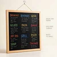 Tableau noir magnétique personnalisé en bois non poreux pour affichage de menus de restaurant et café – Édition Spéciale Festival de l'Approvisionnement de Septembre