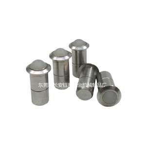 Stainless Steel Elastic Plunger D5 L11 Cylindrical Head <b>Polished</b> High Accuracy For <b>Plastic</b> Machinery Parts - Product Image 1