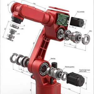 Bras robotique polyvalent à 6 axes |   Noyau de moteur PLC |   Précision de 0,05 mm |   IP54 |   Capacité de charge de 20 kg pour la manutention et la palettisation - Product Image 1