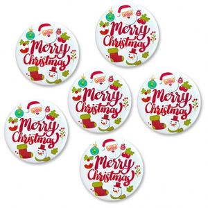 Badges en tôle personnalisés sur le thème de Noël avec une décoration d'ambiance Père Noël - Product Image 2