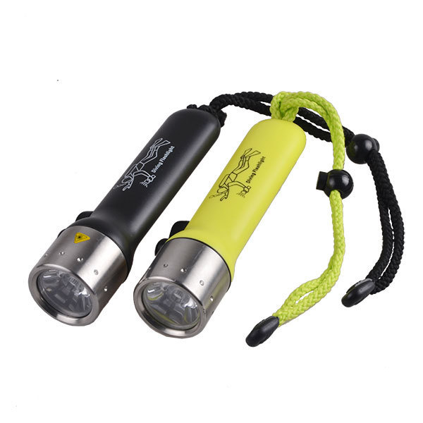 Steel ABS Head Diving Flashlight Underwater Lighting Portable 4*AA Dry Battery LED Camping Shallow Water Scuba Magnetic Switch