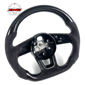 Volante de Fibra de Carbono Real para <span class=keywords><strong>Audi</strong></span> 17-22 <span class=keywords><strong>RS</strong></span> a S 3 <span class=keywords><strong>4</strong></span> 5, Accesorios Interiores para Automóvil, Personalizable - Product Image 2