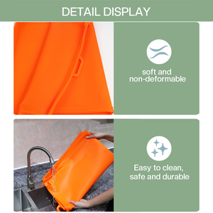 Housse de protection pour barbecue en silicone de qualité alimentaire, robuste et écologique, avec bords intégrés, 28 pouces, accessoires de barbecue - Product Image 6
