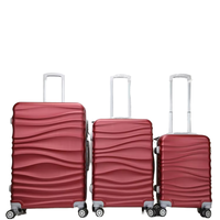Offre Spéciale 3 pièces ABS chariot ensemble de bagages coloré et à la mode maquillage voyage valise externe femmes PU boîte-cadeau valise