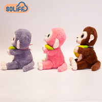Banane électrique en peluche magnétique contrôlée, jouet électronique en peluche