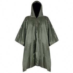 Poncho de lluvia personalizado de montaña impermeable camuflaje táctico impermeable para acampar senderismo caza al aire libre - Product Image 6