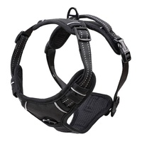 Ensemble de laisse de collier de chien en tissu doux et respirant du fabricant Harnais tactique réfléchissant pour animaux de compagnie pour chiens
