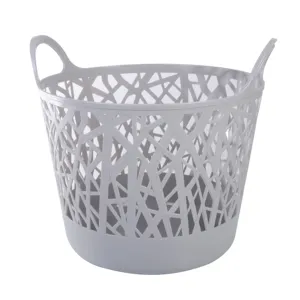 Large Capacity Woven Hollow Plastic laundry Basket With Handle