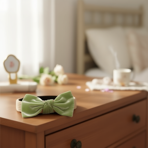 Tencel <b>Velvet</b> Bow <b>Headband</b> For Women Adjustable Sweet Style Hair Accessories 44089 - Product Image 3