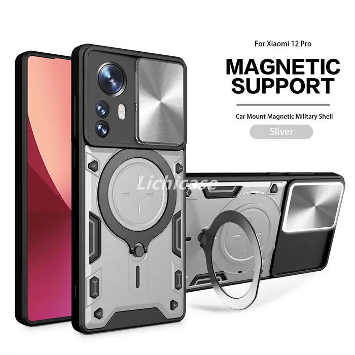 Cover per telefono con struttura opaca in metallo antiurto Lichicase per custodia per armatura antiscivolo Xiaomi 11T e 11T Pro