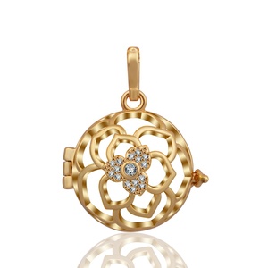 Collier porte-bonheur en cristal doré 18 K, <span class=keywords><strong>grossesse</strong></span>, carillons <span class=keywords><strong>de</strong></span> noël, harmonie <span class=keywords><strong>Bola</strong></span>, collier ange, Angle pour bébé - Product Image 4